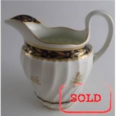 SOLD Flight and Barr period Worcester Shanked Milk Jug, Blue and Gilt Decoration with the 'Fly' pattern, c1790 SOLD 